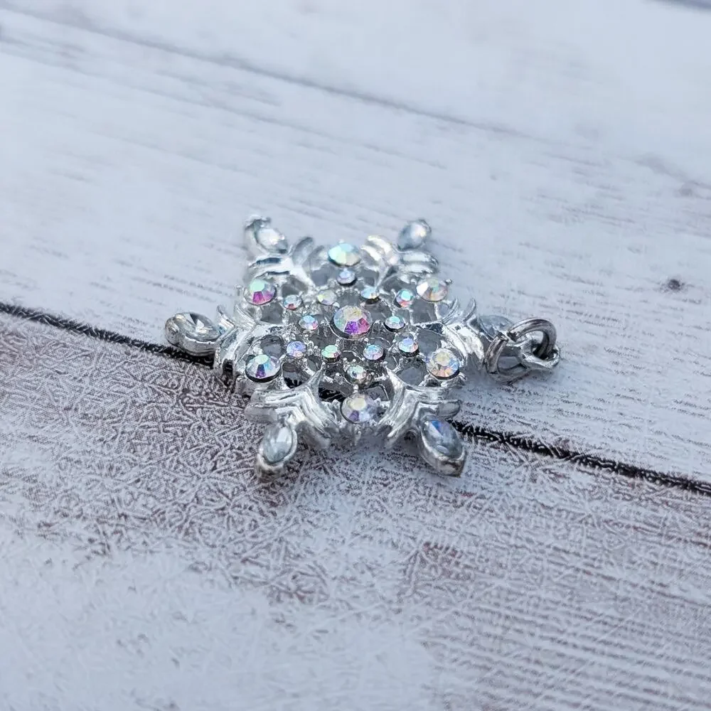 Snowflake Pendant - No Chain Included - Heavy Tarnish_2